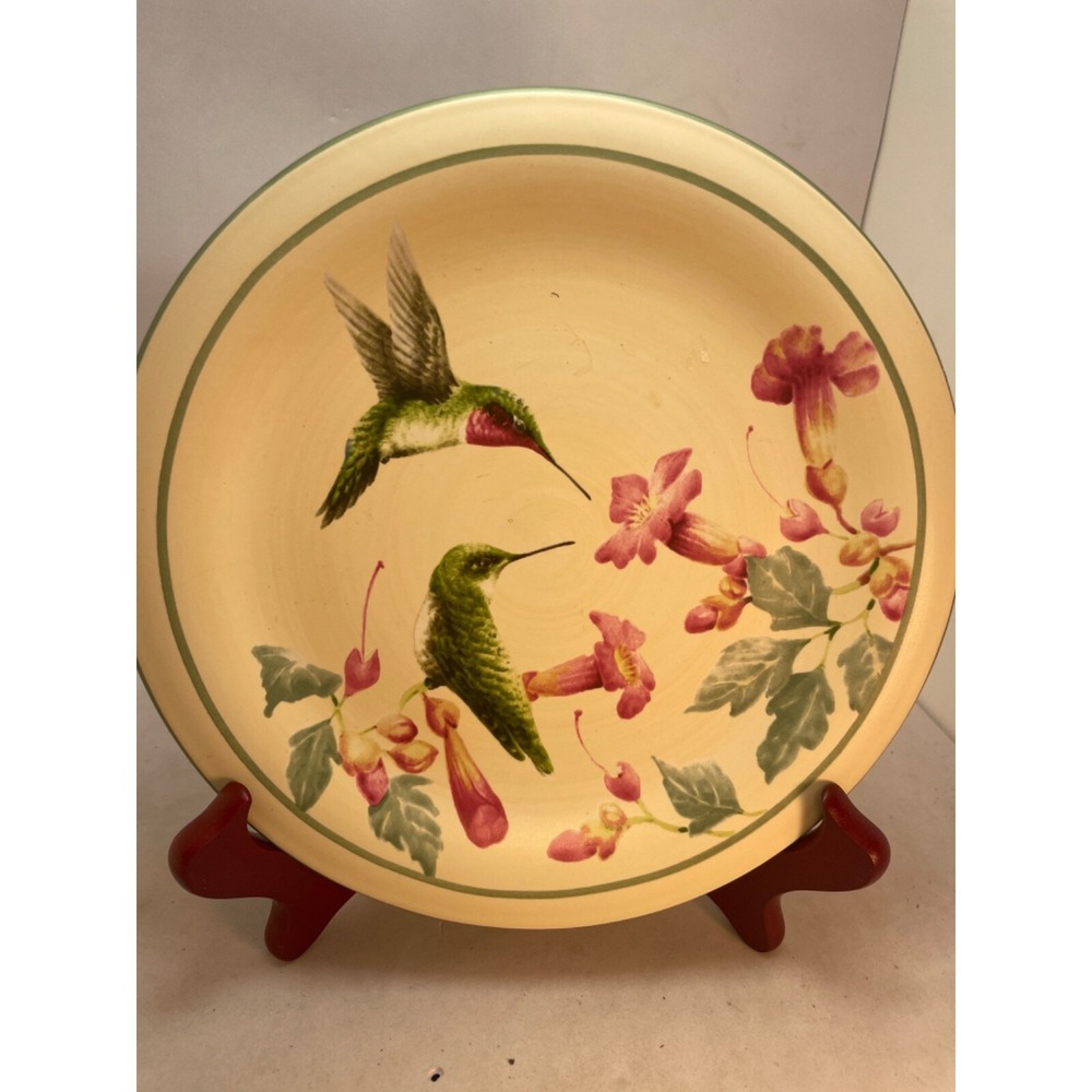 Vintage Lenox Summer Greetings Ruby Throated Hummingbird 8.5"‎ Salad Plate